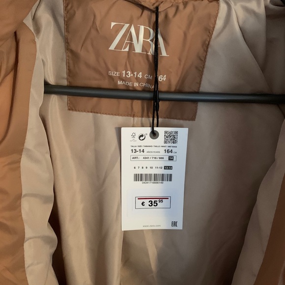 Girls Zara Puffer Coat 13-14 - Picture 4 of 5